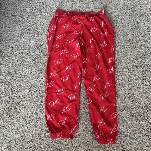 Victoria's Secret Lounge Pajama Pants Flannel Red w White Love Script Print Sz M - Picture 7 of 8